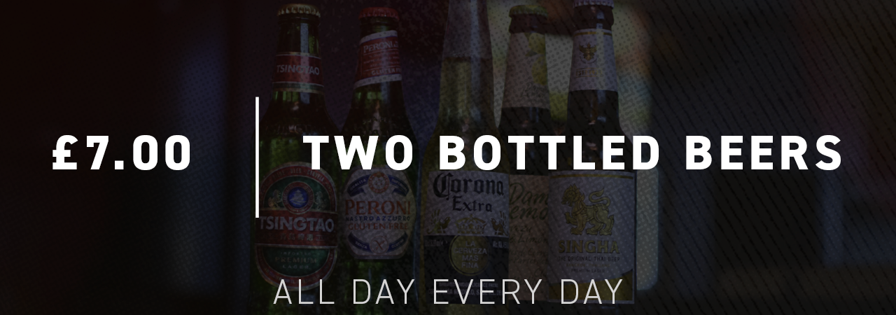 two bottled beers